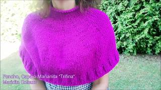 IDEA #27⬇️️ PONCHO Ó CAPITA A DOS AGUJAS  AQUÍ ABAJO Tutorial por Maricita Colours