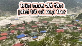 Cuộc sống vùng cao và trận mưa đá cực to tàn phá tất cả mọi thứ của người dân|vàng a sùng