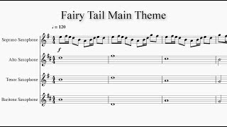 Fairy Tail Main Theme (Sax Quartet ver.)