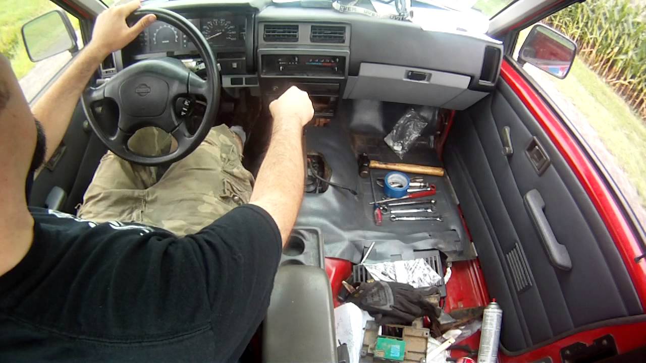 Nissan D21 Hardbody Transmission Swap In Cab Shifting