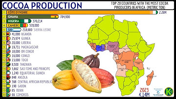 TOP 20 COUNTRIES WITH THE MOST COCOA PRODUCERS IN AFRICA