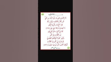 سورة البقرة - سورة 02 - اية 257-256