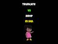 Truncate vs Drop in SQL #shorts #short #sql