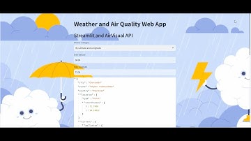 Streamlit Weather Application | Weather and Air Quality Web App