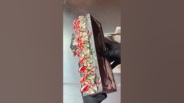 Cozy Cocoa Mint Soap CUT! #soapcutting #handmadesoap #soap #soapmaker #soapbars #soaping #cpsoap