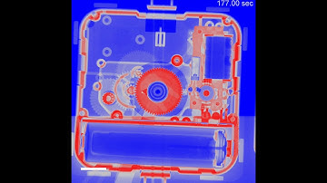 Real-time X-Ray videography of a working clock