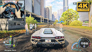 Lamborghini Countach LPI 800-4 | Need for Speed Unbound | Free Roam Logitech G29 Gameplay