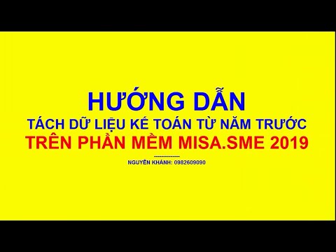 Video Hướng dẫn tách dữ liệu kế toán từ năm trước/kế toán... - YouTube