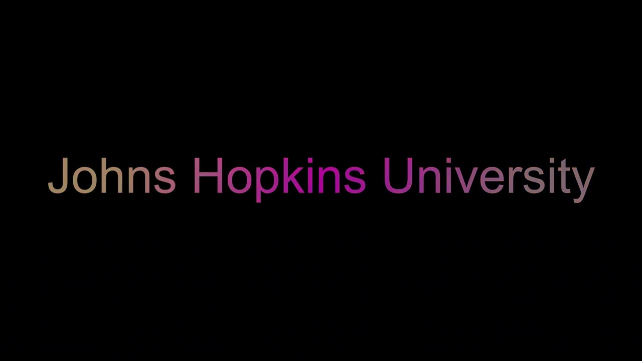 Screensaver 4K Johns Hopkins University - Text Logo - 10 Hours (No Sound)
