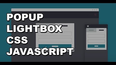Popups and Lightbox with JavaScript and CSS | Adobe XD