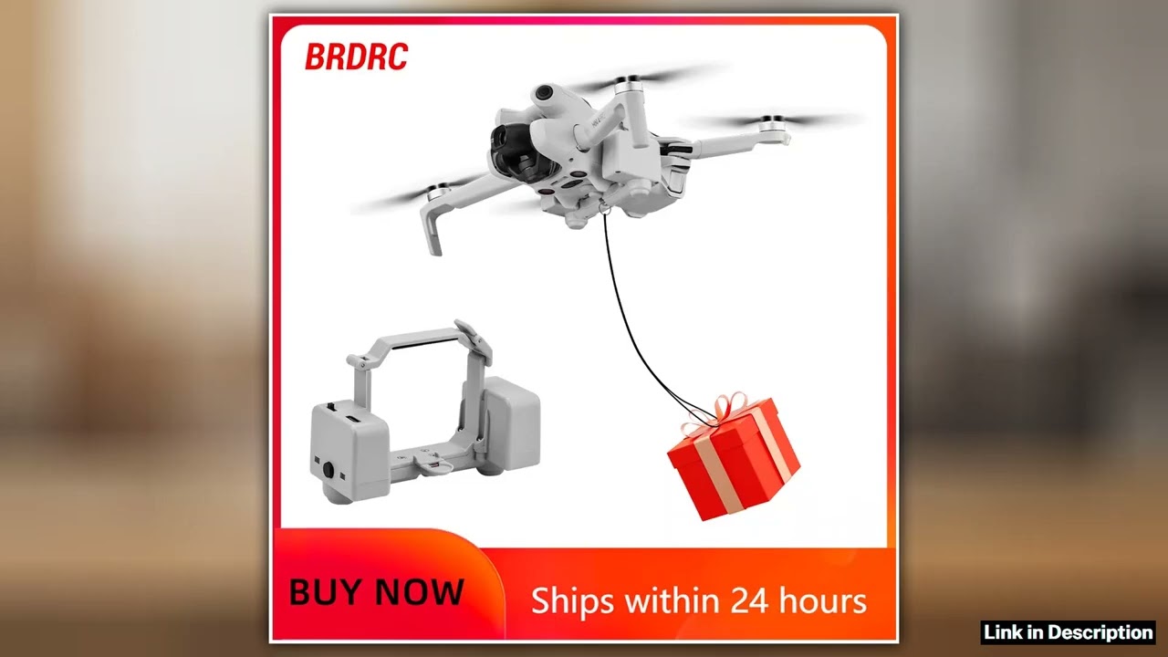 BRDRC Airdrop System for DJI Mini 4 Pro Drone Fishing Bait Wedding Gift Deliver Thrower Lightweight