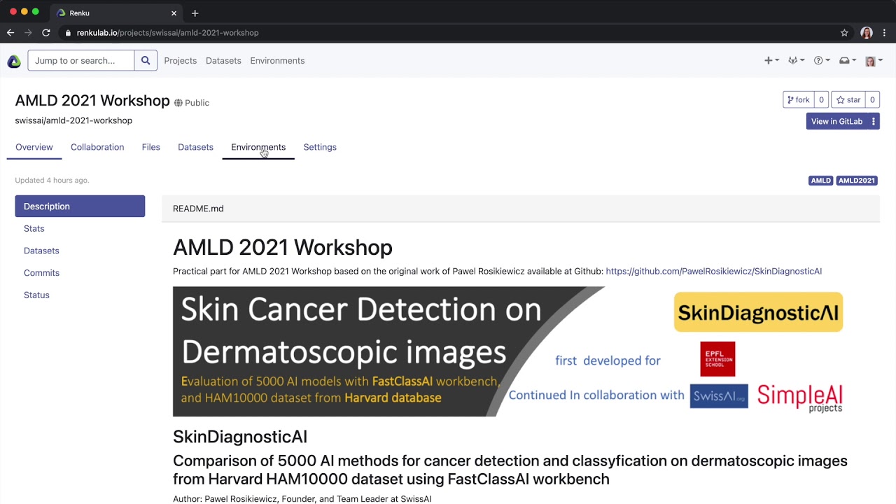 How to start an interactive session on RenkuLab