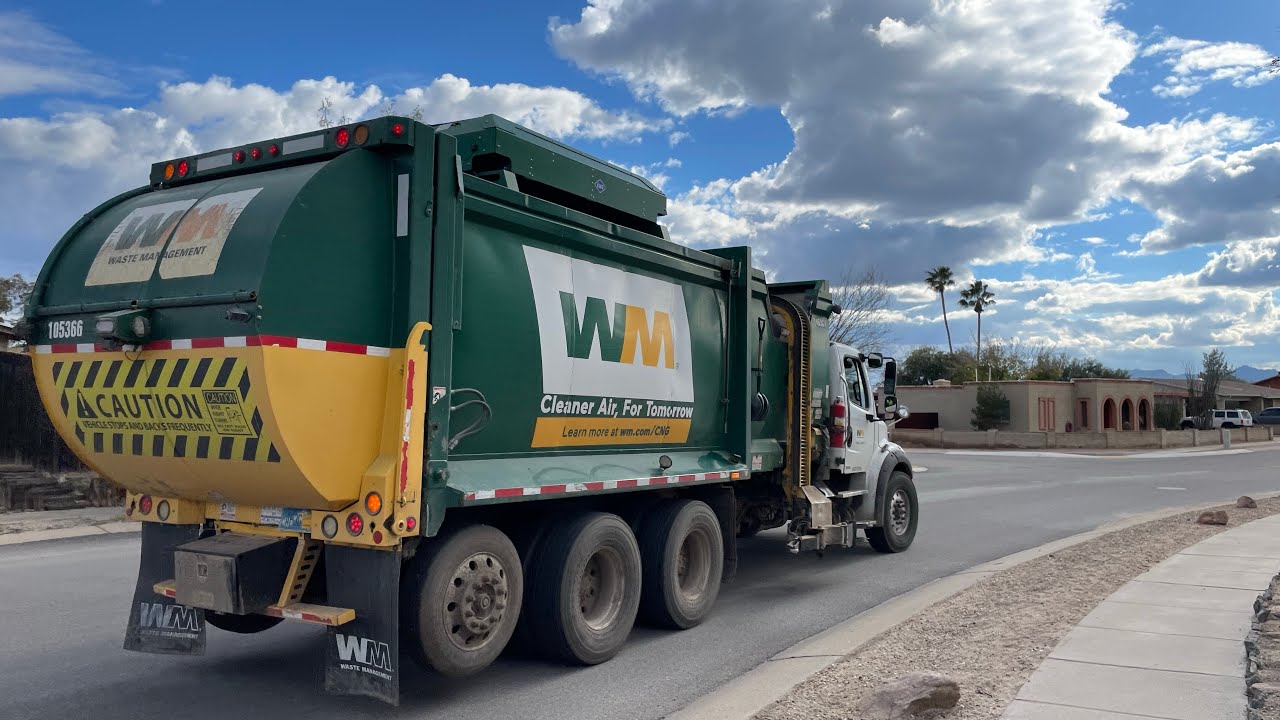 Waste management of Tucson garbage truck compilation 
