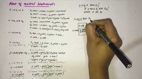 SDD to convert Flow control statements to 3 Address code-COMPILER DESIGN-KTU