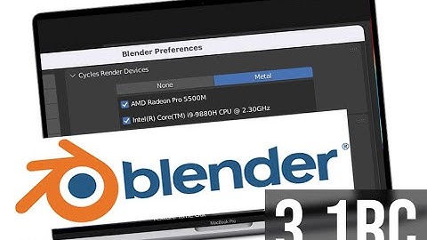 Blender 3.1 RC MacOS metal support for AMD/intel rendering in CYCLES - speed test comparison