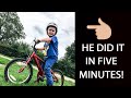 Learn To Ride Your Bike Without Stabilisers - easy method