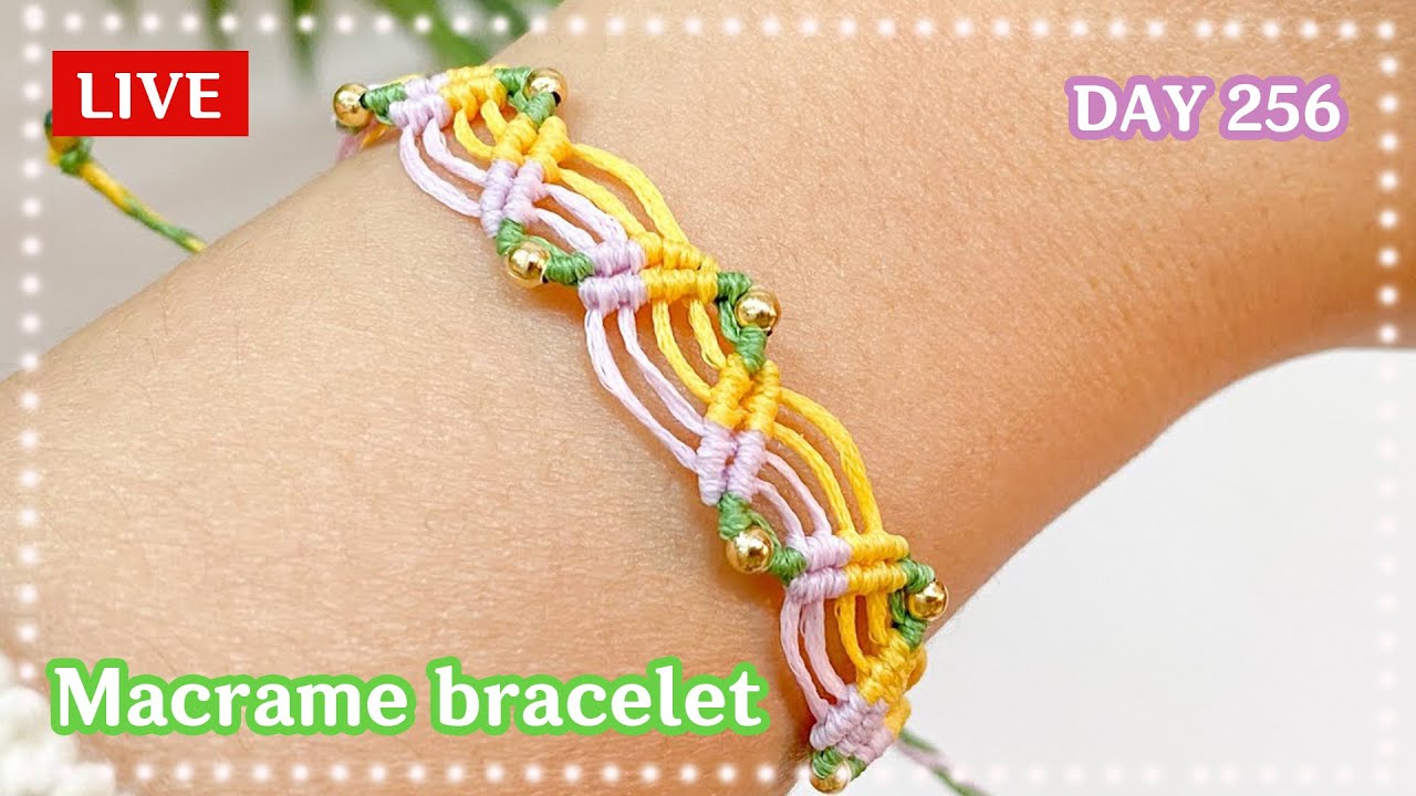 웨이브매듭 팔찌만들기 How to make wave macrame bracelet - YouTube