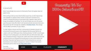 YouTube Community Tab