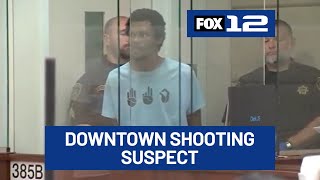 Downtown Portland shooting suspect refuses to identify himself in court