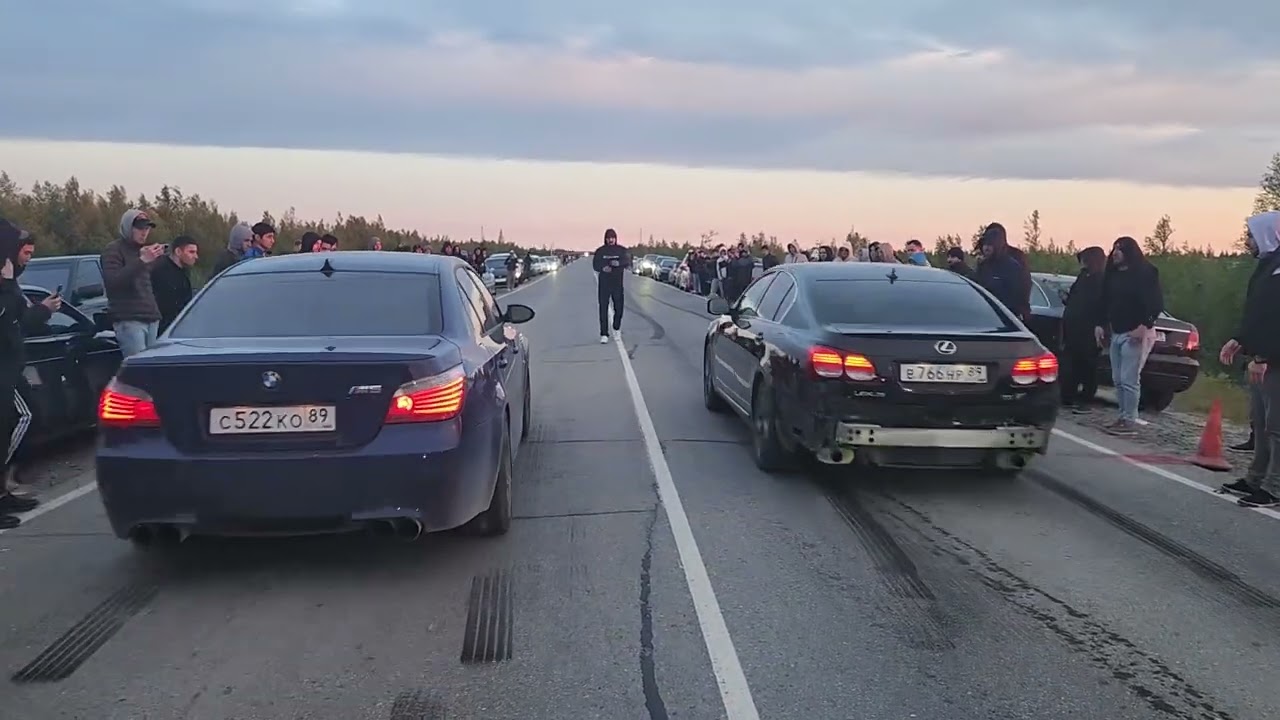Бмв М5 Е60 507hp vs Лексус GS460 380hp