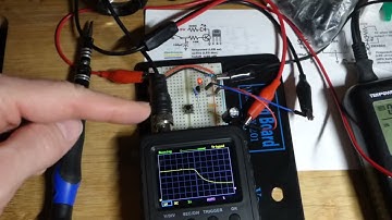 Load Voltage Capacitor NPN BJT Fades Off LED Circuit Oscilloscope Measured