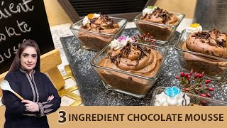 3 Ingredient Chocolate Mousse | How to make Chocolate Mousse | Easy Recipe | Whipped Cream| Tutorial