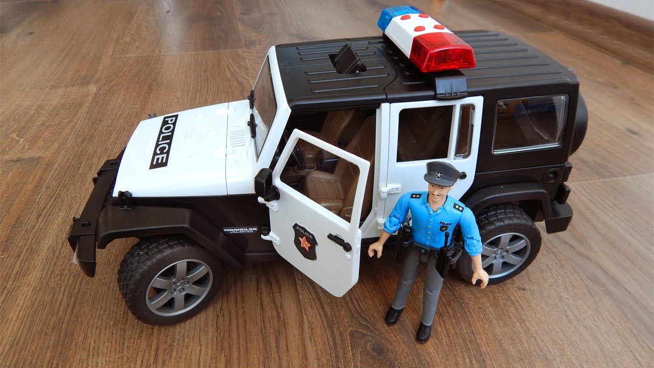 Bruder Toys Police Jeep Unpacking Cars - Video for Boys about Cars Toys for Children