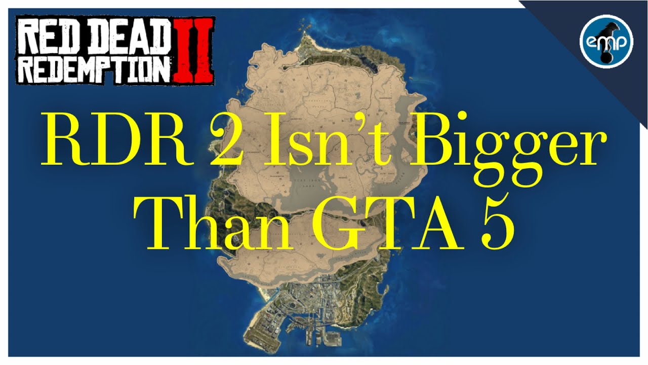 How does the Red Dead Redemption 2 map compare with the GTA V map