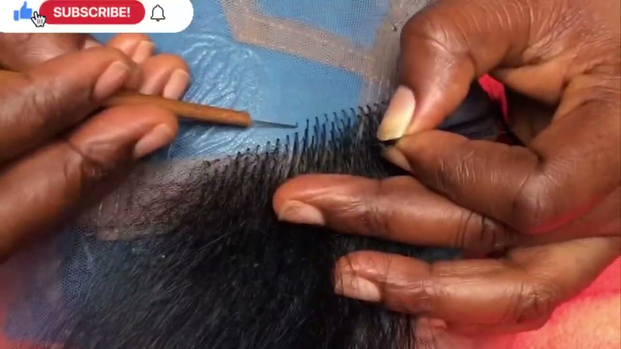 How to ventilate full lace wig/ using V-Down method/ diagonal method of ventilation