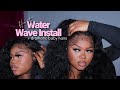 Beautiful Water Wave Install 🌊💙ft. Yolova Hair| DRAMATIC Baby Hairs| Ashley Michelle
