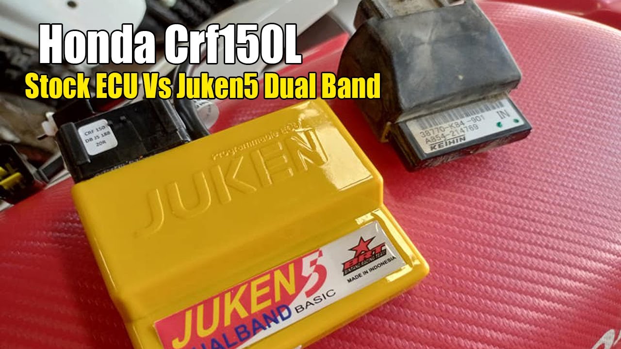 Honda Crf150l Stock ECU Vs Brt Juken 5 - YouTube