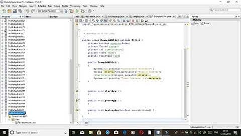 NetBeans IDE 6.5.1 MOBILEAPPLICATION PROJECT ExampleMIDlet LIVE ON 17/09/2019