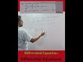 Differential Equations,Order and degree of the Differential Equation #youtube #maths #jeebatch #jee