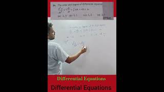 Differential Equations,Order and degree of the Differential Equation #youtube #maths #jeebatch #jee