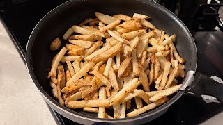 Crispy Pan-Fried French Fries Recipe フライパンで揚げずにカリっと！フライドポテト レシピ | OCHIKERON | Create Eat Happy :)