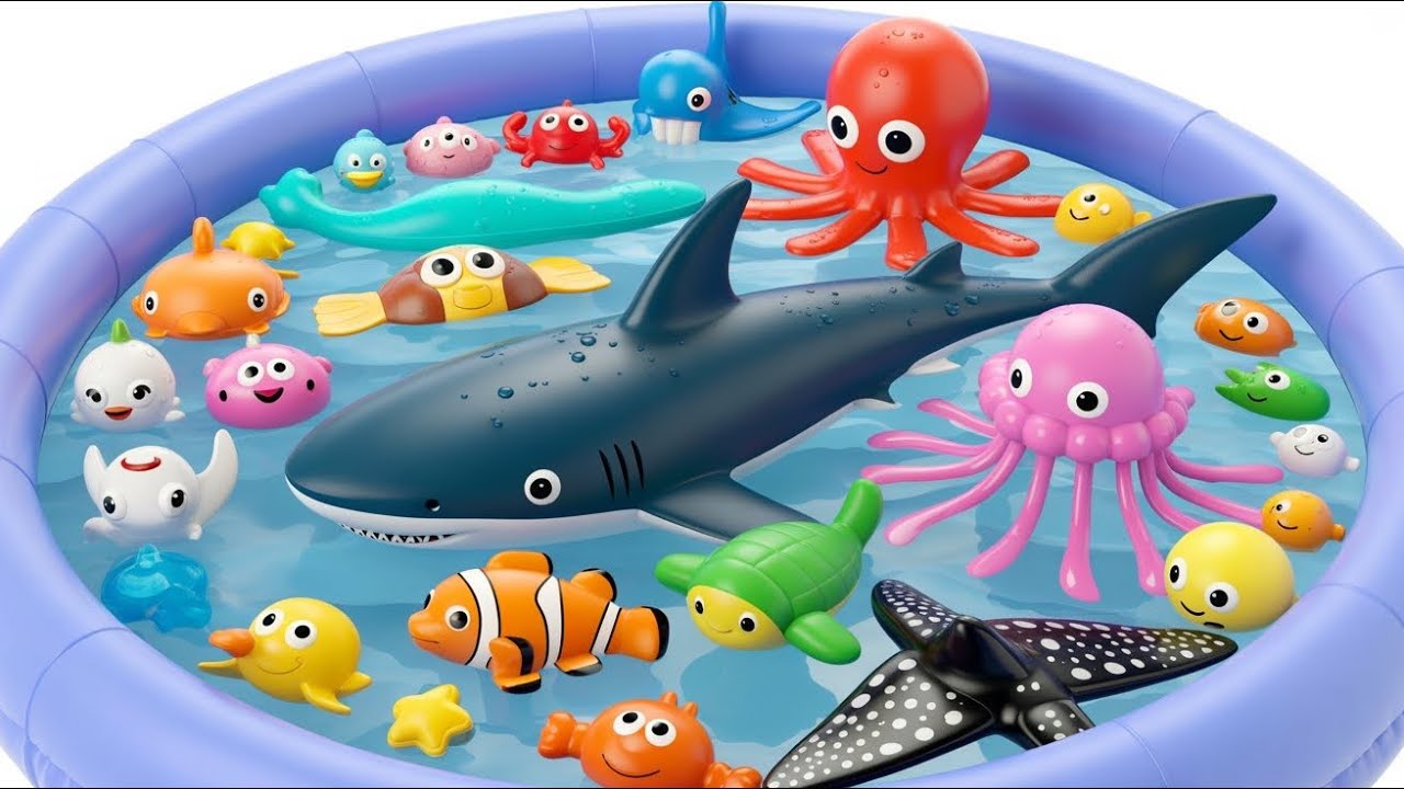 Ocean Animals Learning Playtime for Kids. Fun Sea Animal Toys for Preschoolers. Educational Toddler