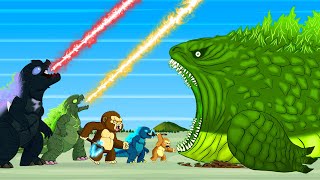 Equipo kong y Godzilla vs equipo Bloop eath | Who Will Win?! | Godzilla Cartoon Animation #1