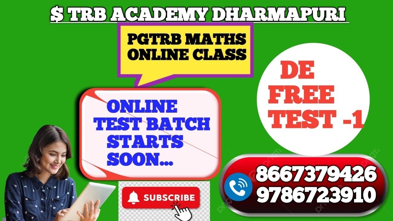 PGTRB MATHS ONLINE TEST BATCH | FREE TEST -1