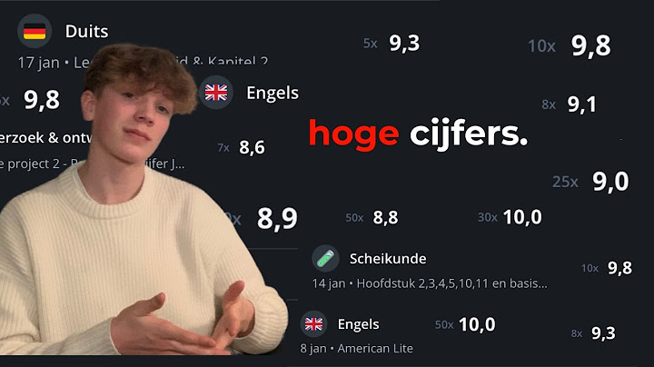 kijk dit als je hoge cijfers wilt