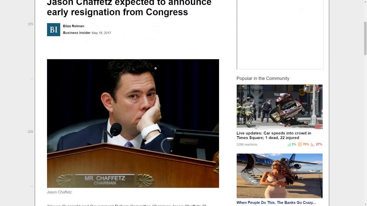 Jason Chaffetz Announces Early Resignation