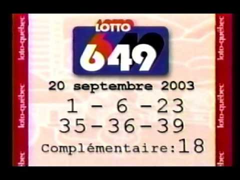 résultats Loto-Québec 20 septembre 2003 - Saskia Thuot