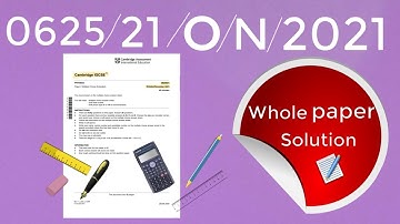 0625/21/O/N/21 wholepaper Solution IGCSE Physics paper 21(October/November202) Paper2 MultipleChoice