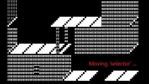 1997 - Experimenting with text-mode graphics; Simple level editor