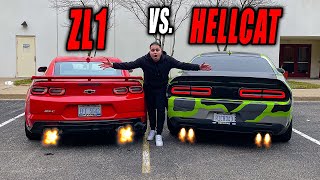 HELLCAT REDEYE VS CAMARO ZL1 REV BATTLE!