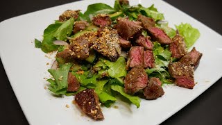 Beef Salad Recipe - Thai Inspired Dish using Mint, Scallions, and more!