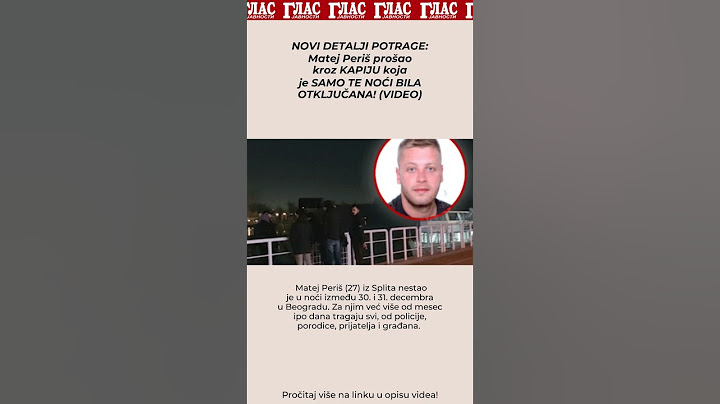 NOVI DETALJI POTRAGE: Matej Periš prošao kroz KAPIJU koja je SAMO TE NOĆI BILA OTKLJUČANA! (VIDEO)