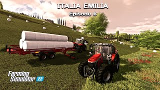 Finishing contract/selling silage bales, baling, seeding wheat | Italia Emilia | FS22 | Timelapse #6