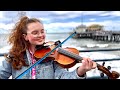 American pie  don mclean  santa monica pier violin cover  holly may violin street performance