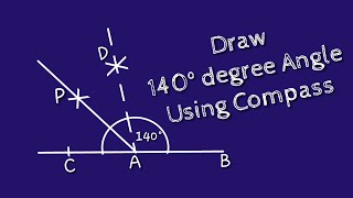 How to draw 140 degree angle with compass. shsirclasses.