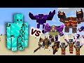 Diamond Golem Vs. Netherite Monstrosity and other L_Ender&#39;s Cataclysm Monsters in Minecraft